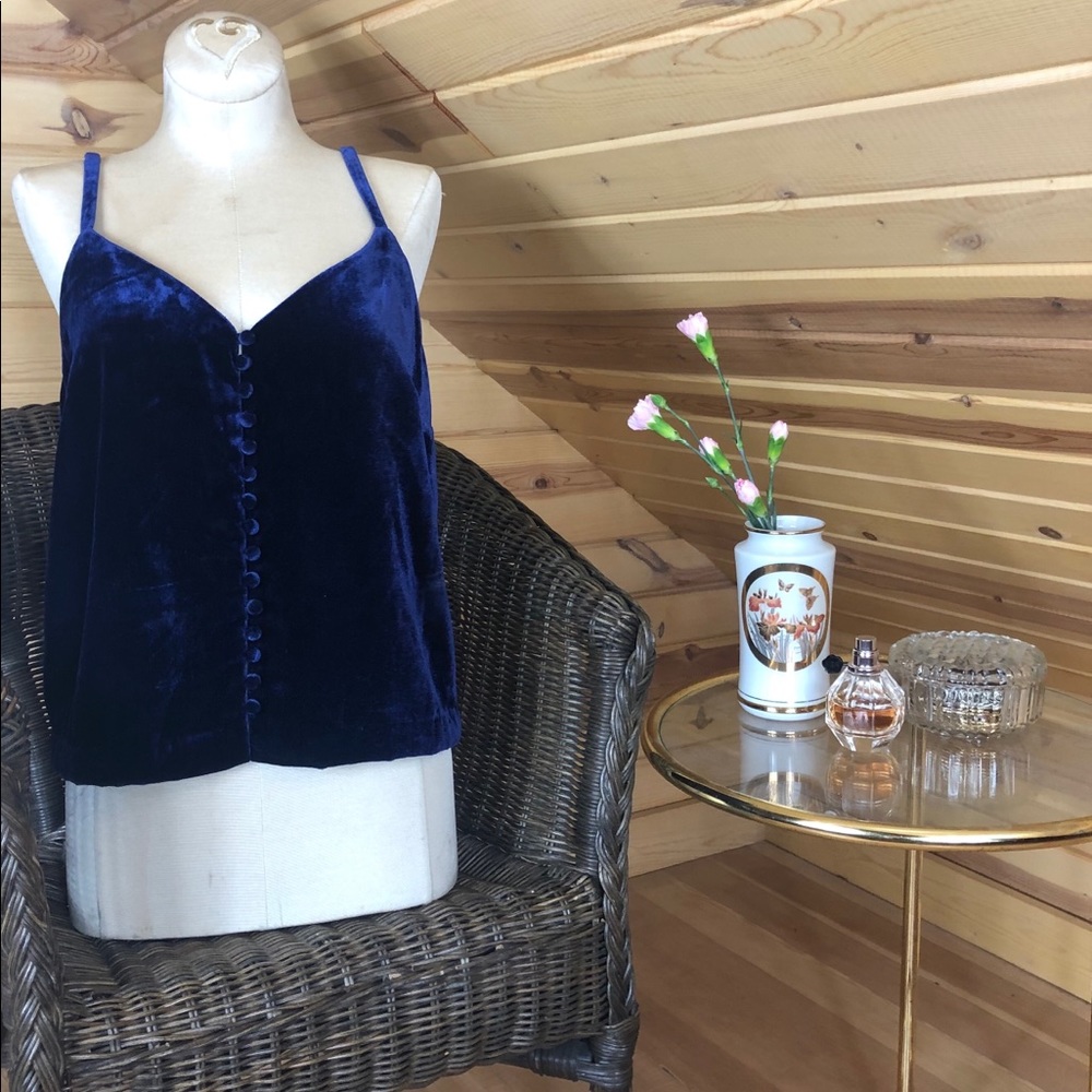 Madewell Buttonup Velvet Tank - Size 4 - XS - S